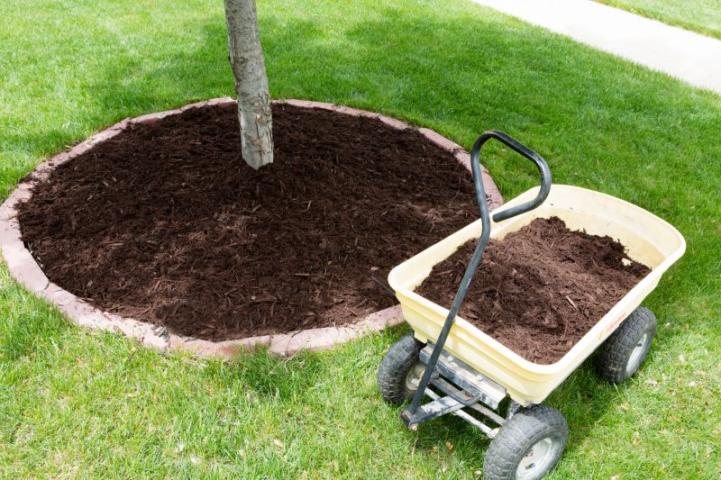 Bark adds a polished, natural look to gardens, flower beds, and paths